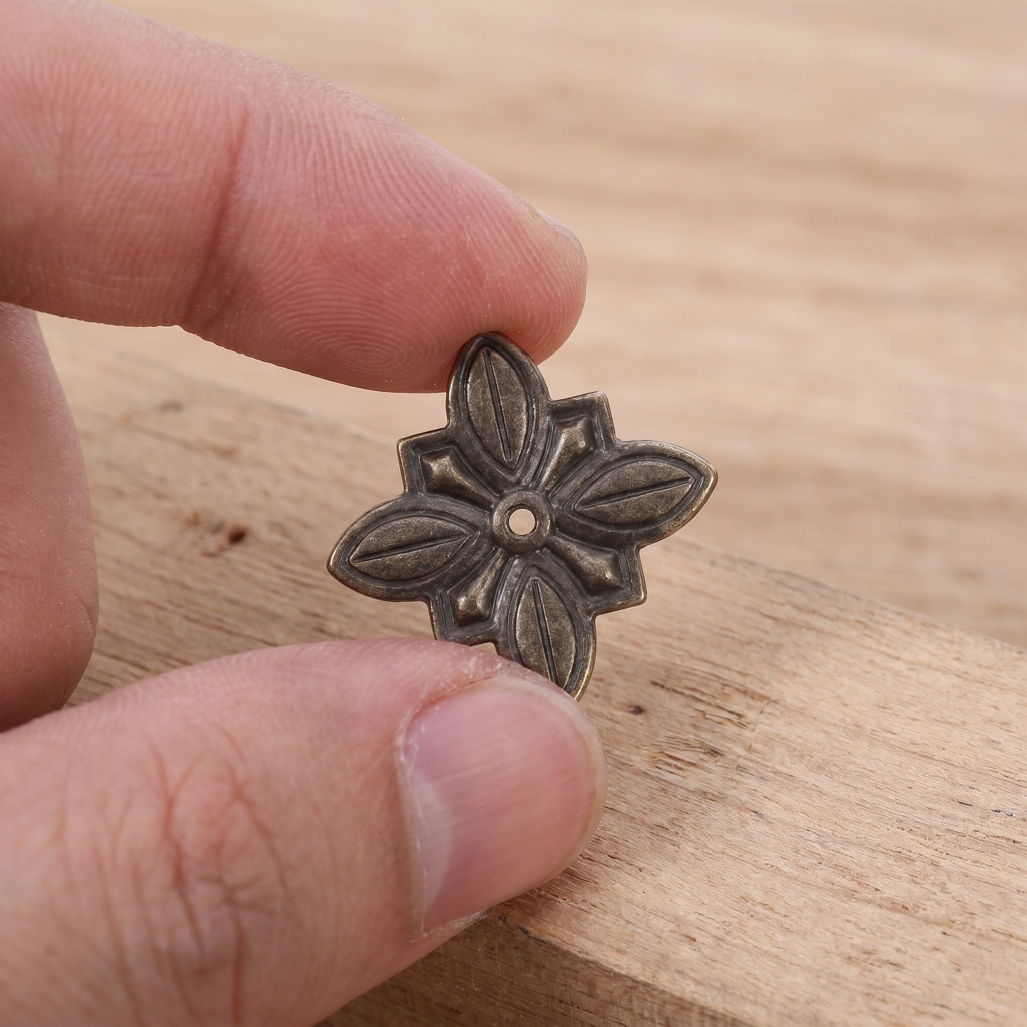 Furniture Hardware With Backplate - 50Pcs Brass Decorative Flat Washers Vintage