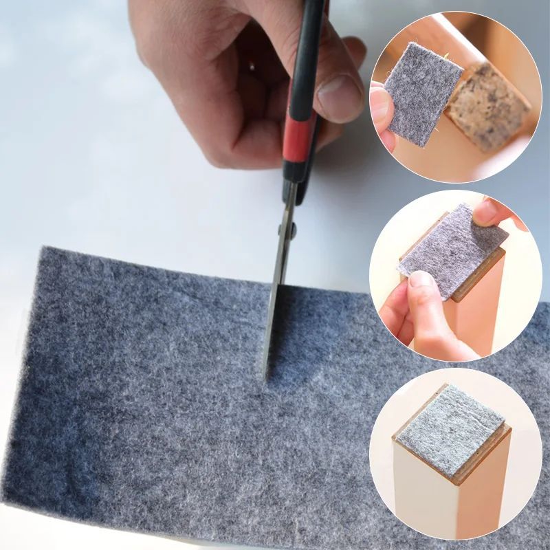 Furniture Hardware Brackets - Thickened Self Adhesive Furniture Felt Strips