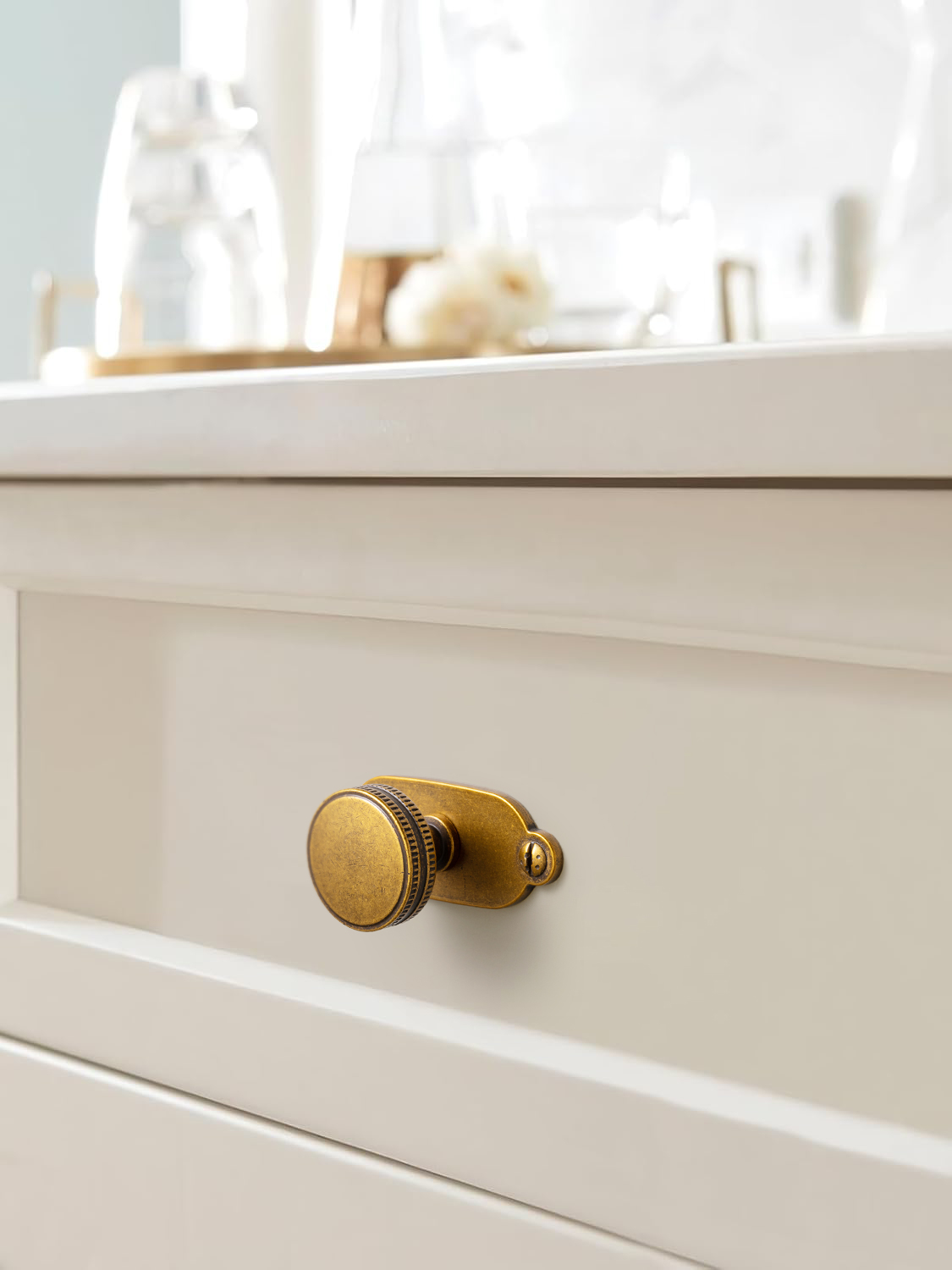 Goo-Ki Vintage Brass Cabinet P - огляд і ціна Furniture Hardware With Backplate