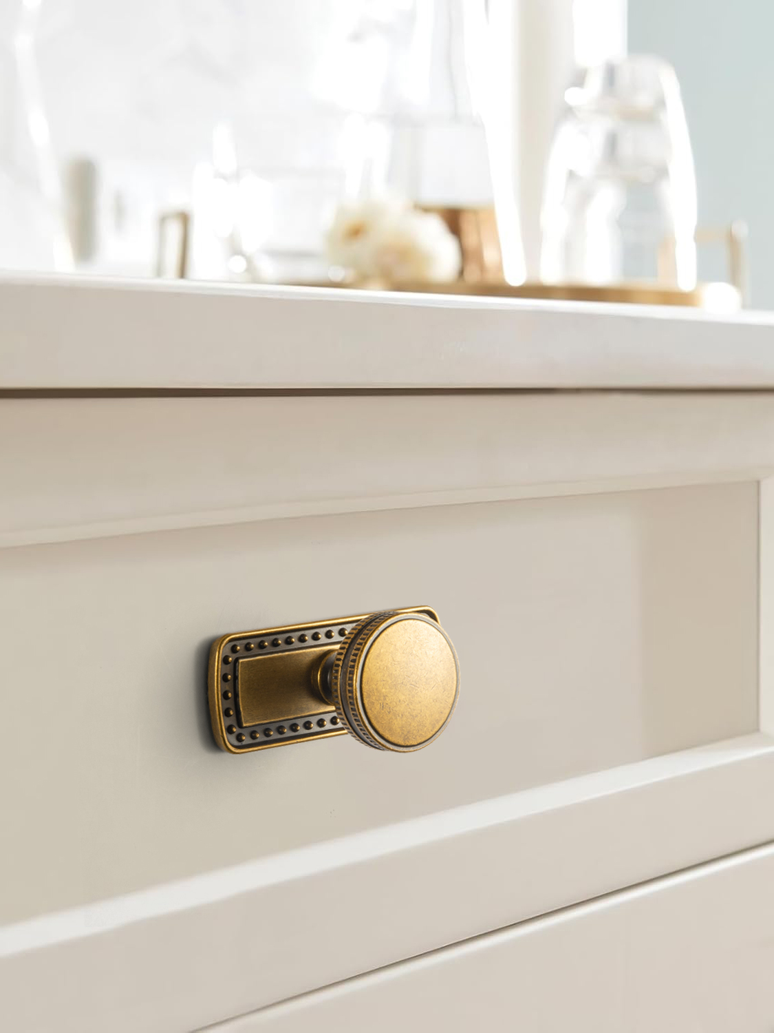 Goo-Ki Vintage Brass Cabinet P - огляд і ціна Furniture Hardware With Backplate