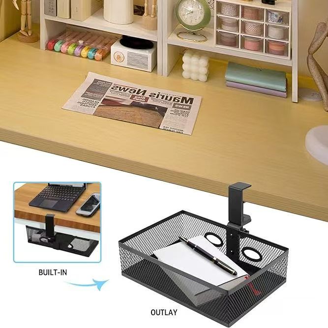 Under-desk Hidden Storage Rack - огляд і ціна Drawer Organizer Peg