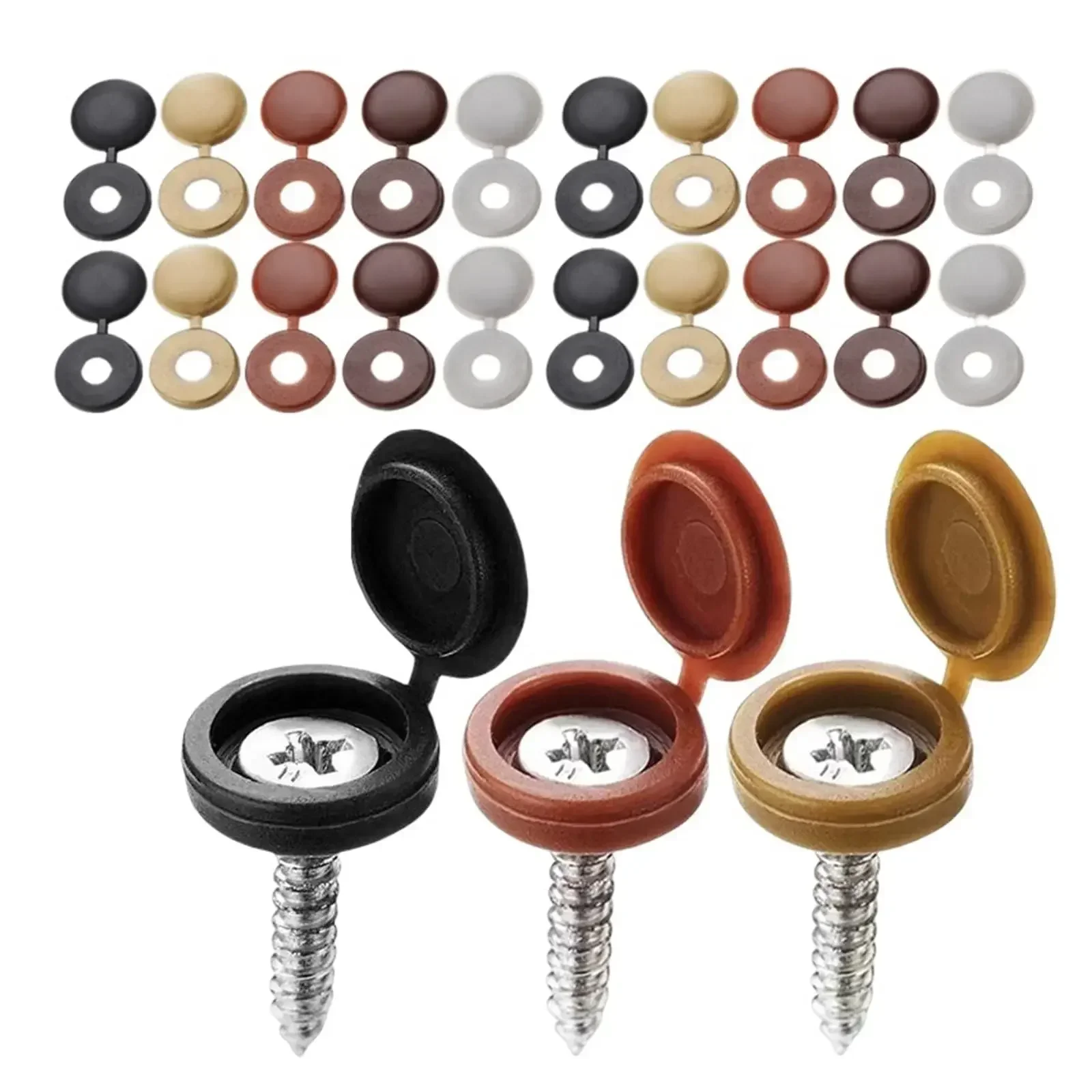Hinged Plastic Screw Cap Cover - огляд і ціна Furniture Hardware Fixing Screws