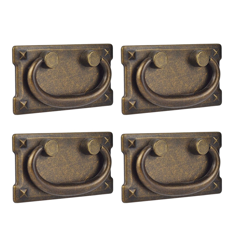 4Pcs Vintage Antique Bronze Dr - огляд і ціна Furniture Hardware Pulls