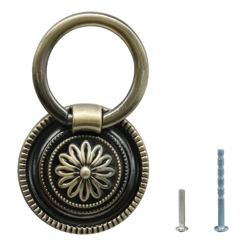 Pack of 6 Antique Bronze Drop  - огляд і ціна Furniture Hardware With Backplate