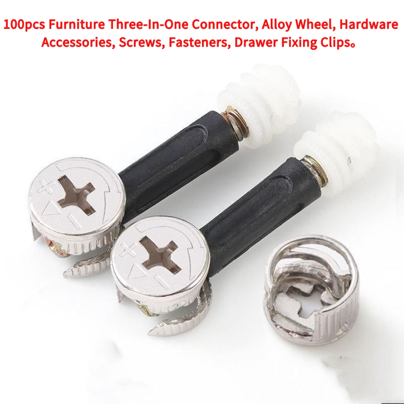 100pcs Furniture Three-In-One  - огляд і ціна Furniture Hardware Fixing Screws